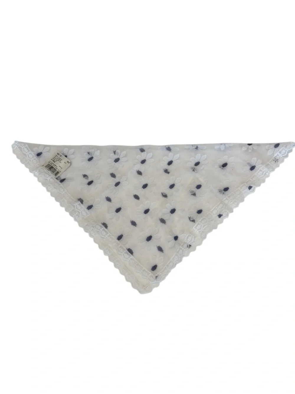 Vintage Amrose NY Sweet Sue Blue Flower Embroidery White Lace Napkins 18x18 NEW‎